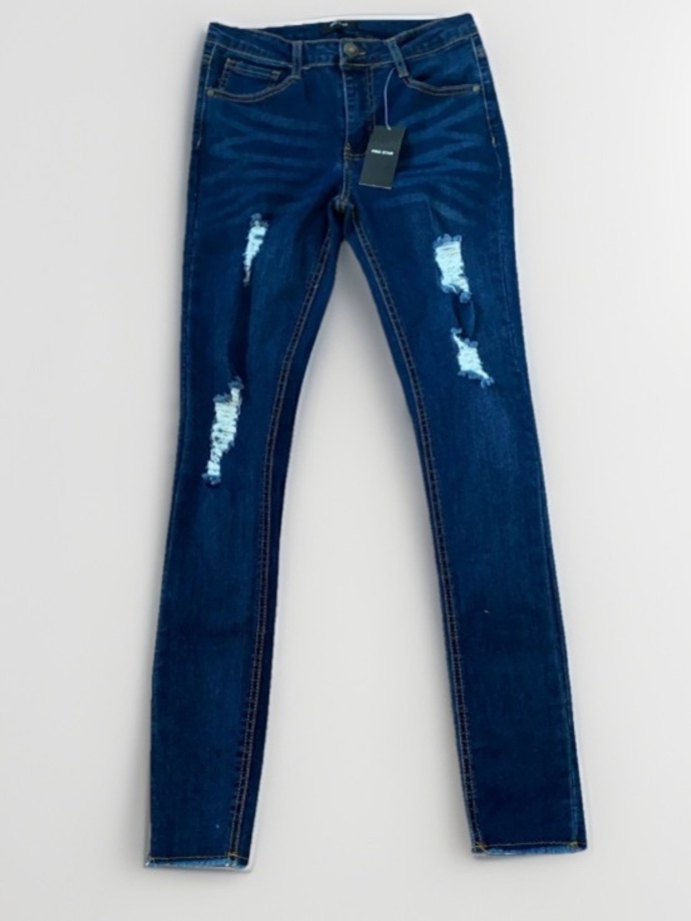 Pro Star Stylish Blue Distressed Skinny Jeans Size 3